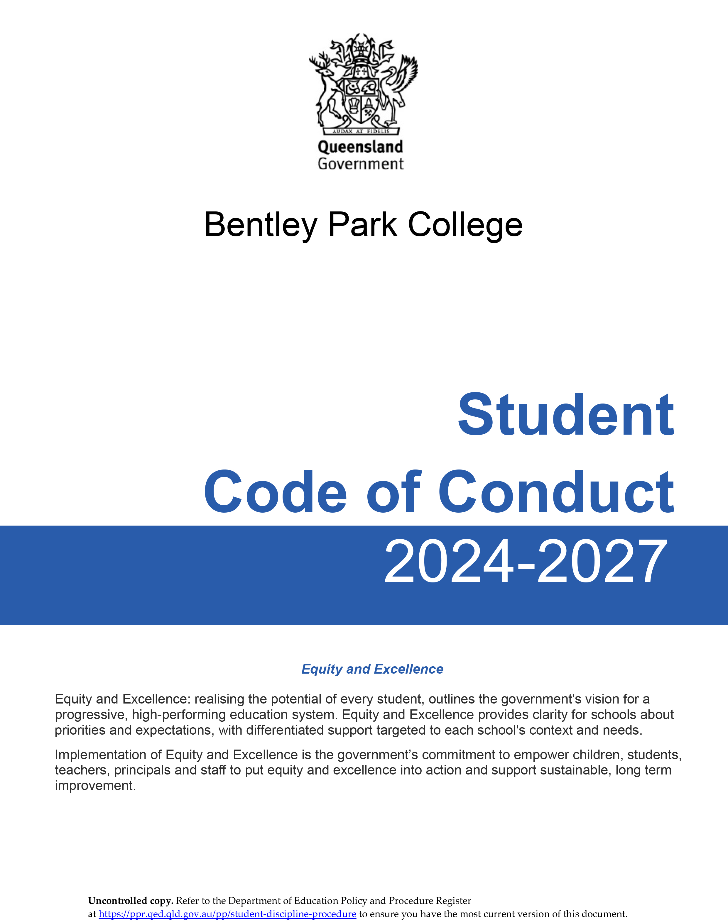 Student Code of Conduct